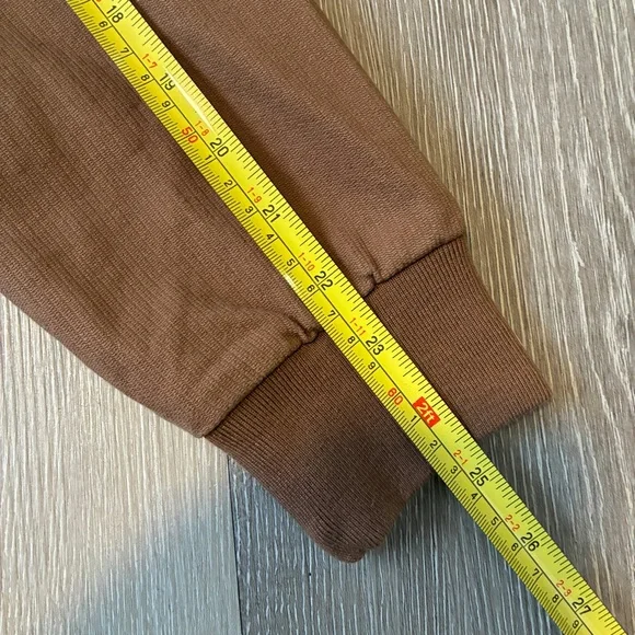 LOST skater boy mechanic zip up shirt shacket Cotton shell jacket brown neutral - Picture 5 of 8